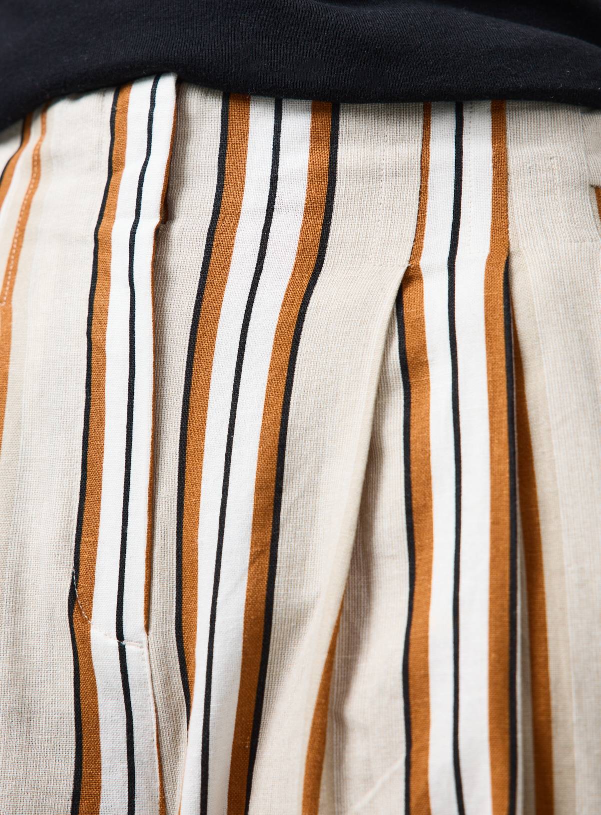 Smart Stripe Linen Blend Co-ord Wide Leg Trousers 12L - Image 3